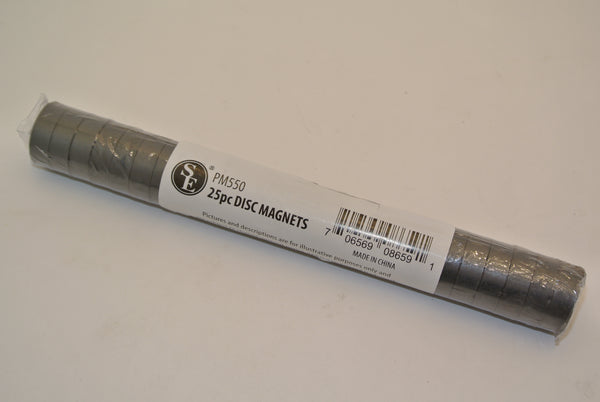 PKG OF 25 - 3/4" Diameter Disc Magnets