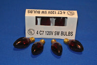 Light Bulbs, 4 Pack, C7, 120v