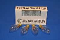 Light Bulbs, 4 Pack, C7, 120v