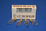 Light Bulbs, 4 Pack, C7, 120v