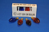 Light Bulbs, 4 Pack, C7, 120v