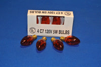 Light Bulbs, 4 Pack, C7, 120v