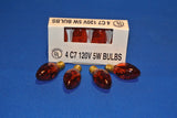 Light Bulbs, 4 Pack, C7, 120v