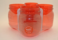 4 Pack Plastic Drinking Jars