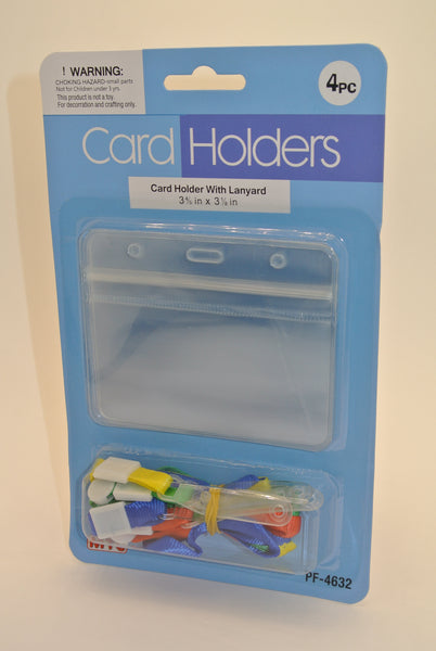 4 Pcs Card Holder with Lanyard