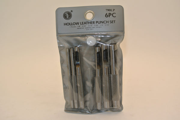 6pc Hollow Leather Punch Set