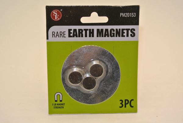 3Pcs - Rare Earth Magnets - 5lb Pull