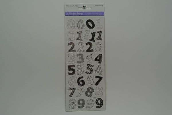 Foil Number Stickers
